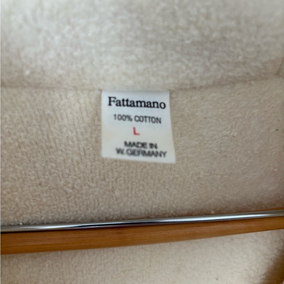 Fattamano Cream Sherpa 100% Cotton Jacket. SZ S runs L/XL. Never Worn. - Picture 2 of 14